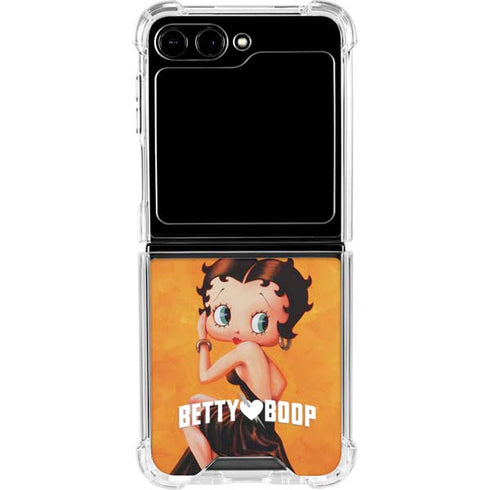 Betty Boop Little Black Dress Galaxy Z Flip6 Clear Case